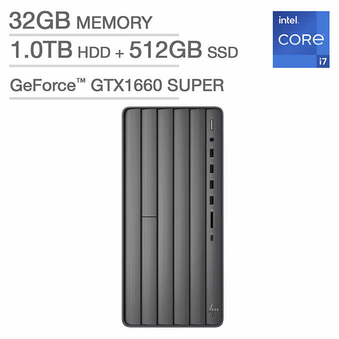 HP ENVY Desktop Core i7-11700F 32GB RAM 1TB HDD 512GB SSD GeForce GTX 1660 SUPER Windows 11