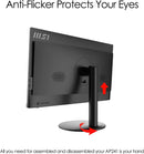 MSI PRO AP241 AIO Desktop, 23.8" FHD IPS-Grade LED, Intel Core i3-10105, 8GB Memory, 500GB SSD, WiFi 6, BT 5.1, Black, Windows 11 Home (11M-658US)
