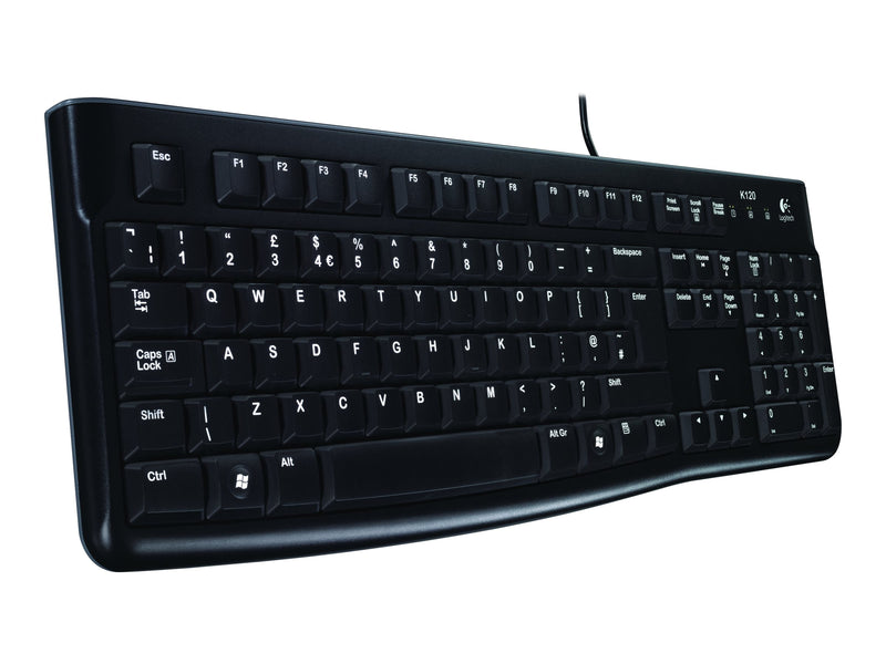 Logitech K120 - keyboard - English - black