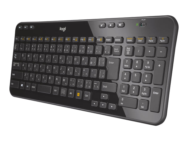 Logitech Wireless Keyboard - English - glossy black