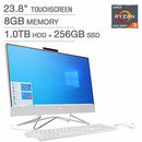 HP 23.8" Touchscreen All-in-One Desktop - AMD Ryzen 3 4300U - 8GB RAM - 1TB HDD - 256GB SSD - 1080p